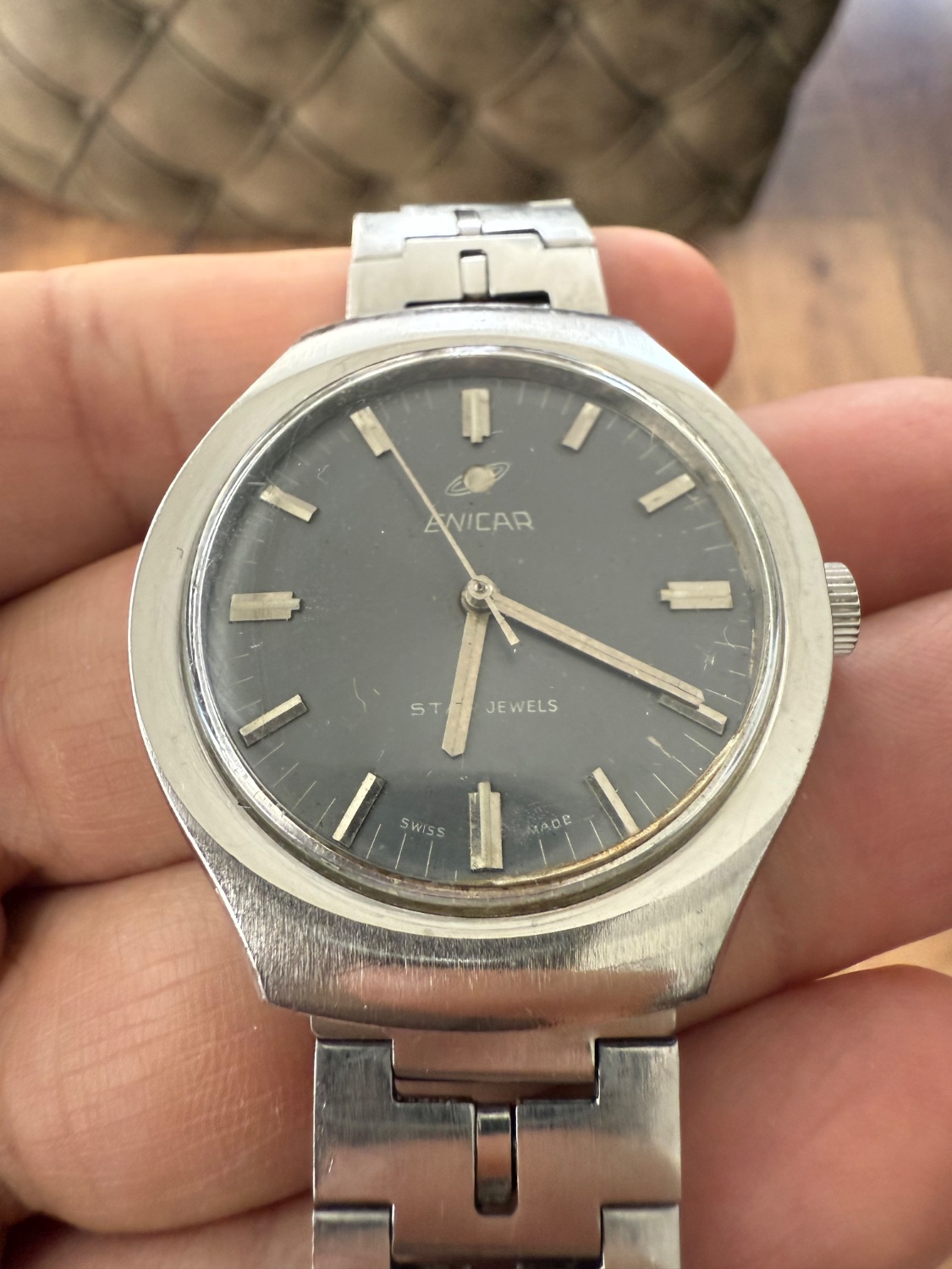 ENICAR Grey Sunburst
